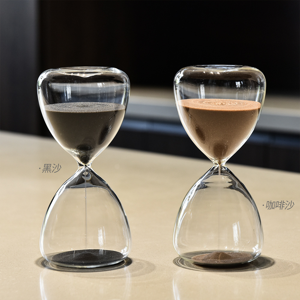 15 minutos de vidrio reloj de arena temporizador reloj de arena redondo regalos creativos para el hogar reloj de arena decoración de viento moderno image 3