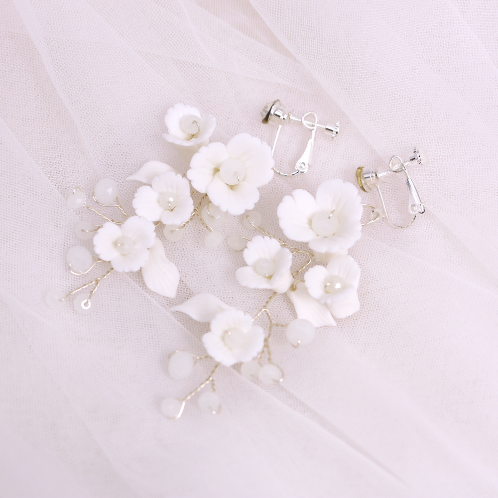 Title 7, Orecchini da sposa fatti a mano in ceramica con...