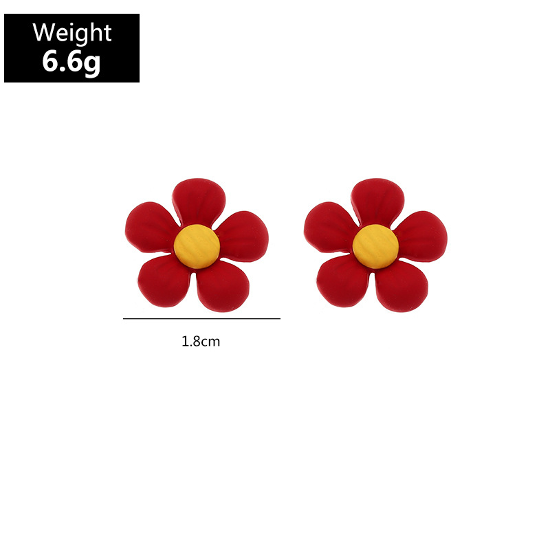 Mode Einfache Herzförmige Blumenohrringe display picture 11