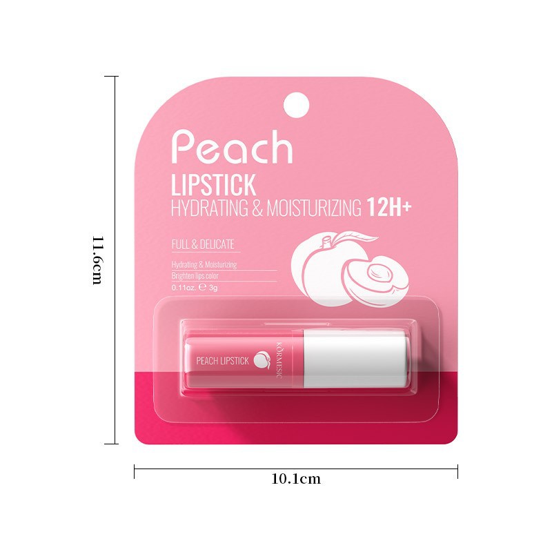 복숭아 수분 보습 립밤 3g [수출 전용 상품, 국내 판매 금지. 구매 시 면책 조항에 동의하며 책임은 구매자에게 있습니다.]