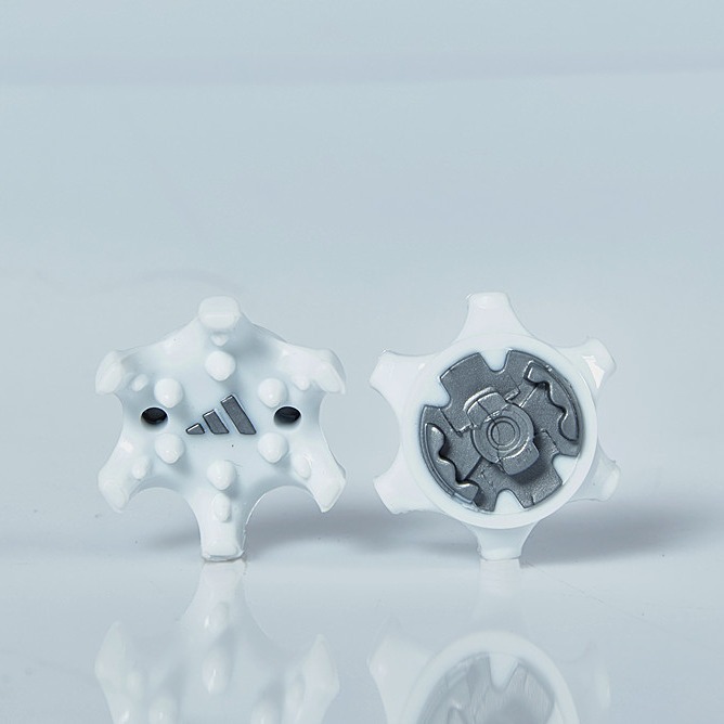 Suministro directo de fábrica de uñas de zapatos de golf de una sola palabra giratoria titular de la tarjeta rectangular Blanco y Negro Plata azul de cuatro colores uñas durable TPU material