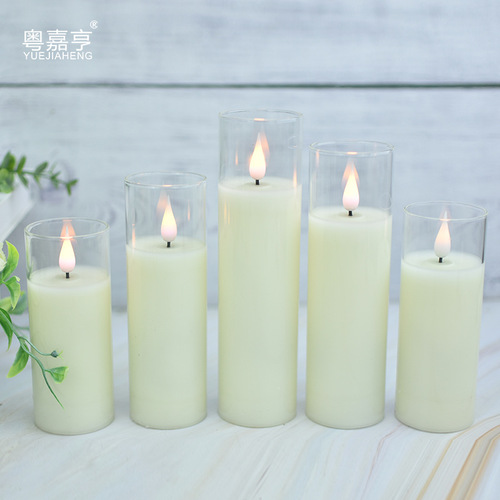 Water Droplet 3D Light Glass Set LED Electronic Candle Light Wedding Festival Gift Club Decor Bar Stage Light