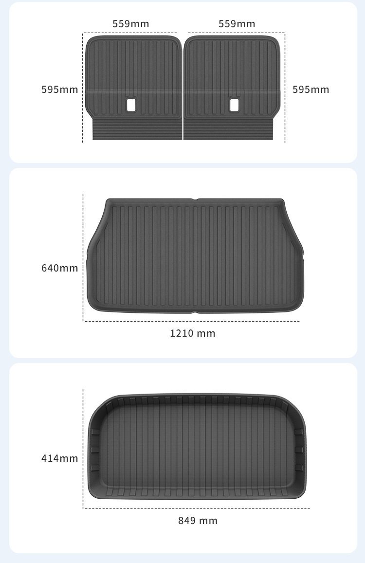 Suitable for 26 Models of Xpeng Gx Cars, Tpe Car Mats, Fully Environmentally Friendly Trunk Mats, Seat Back Cushions