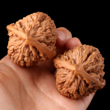 十字纹窝底南疆石文玩核桃涿鹿苹果园四座楼王勇官帽手把件盘玩男