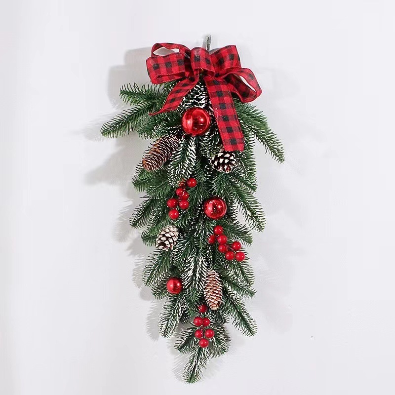 クリスマス装飾pe藤枝倒掛木クリスマス花輪牛角藤門掛藤条デパート店舗門口配置|undefined