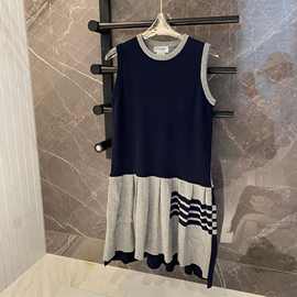THOM BRASSY 3003拼色无袖裙