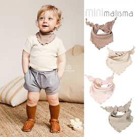 丹麦minimalisma同款婴幼儿三角巾超软口水巾宝宝围嘴ins围脖头巾