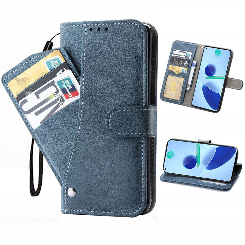 Suitable for TCL Revvl 4 anti-fall wear-resistant multi-card slot magnetic bracket mobile phone protective cover rotating wallet type