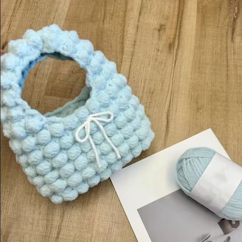 Cloud Glutinous Rice Cream Hand-Knitted Bag DIY Crochet Girlfriend Wool Bestie Bag Material Gift Cloud Glutinous Rice Cream Hand-Knitted Bag DIY Crochet Girlfriend Wool Bestie Bag Material Gift