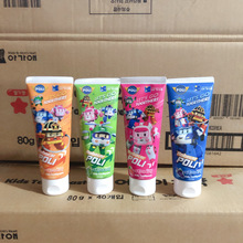 韩国POLI变形警车我珂爱儿童牙膏警长珀利草莓橙子葡萄苹果 贸易