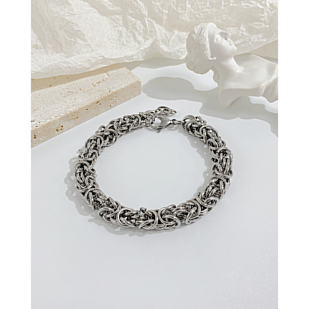 Punk Geometric Stainless Steel Bracelets Plating No Inlaid Stainless Steel Bracelets