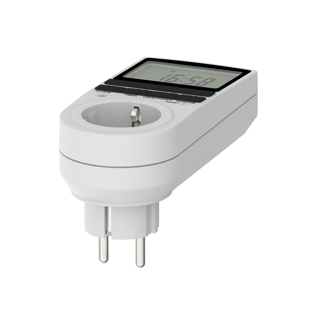 German Standard Electronic Socket 7-Day Timer Switch Socket Kitchen Timer Socket Cycle Timer