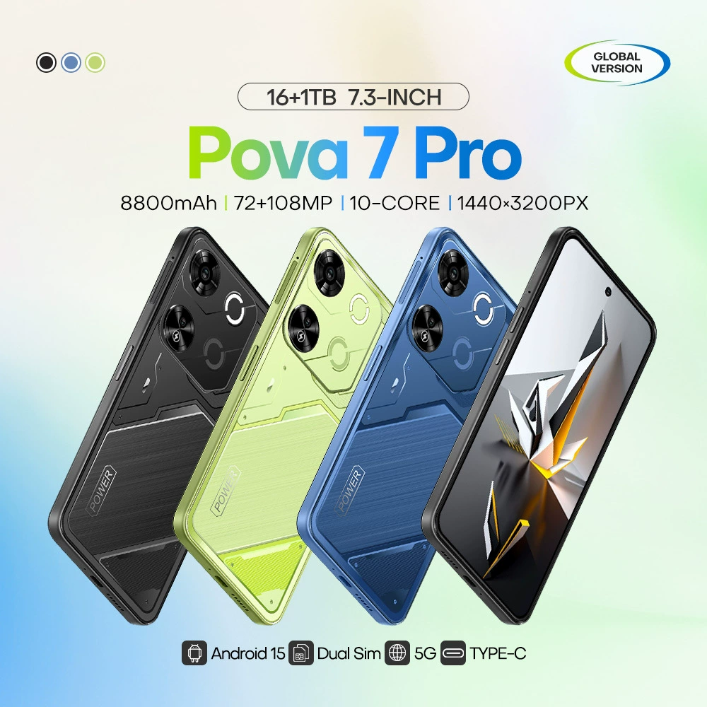 Смартфон Pova Pova7pro, 4G, 6.6-дюймовый Incell экран, 2+16 ГБ