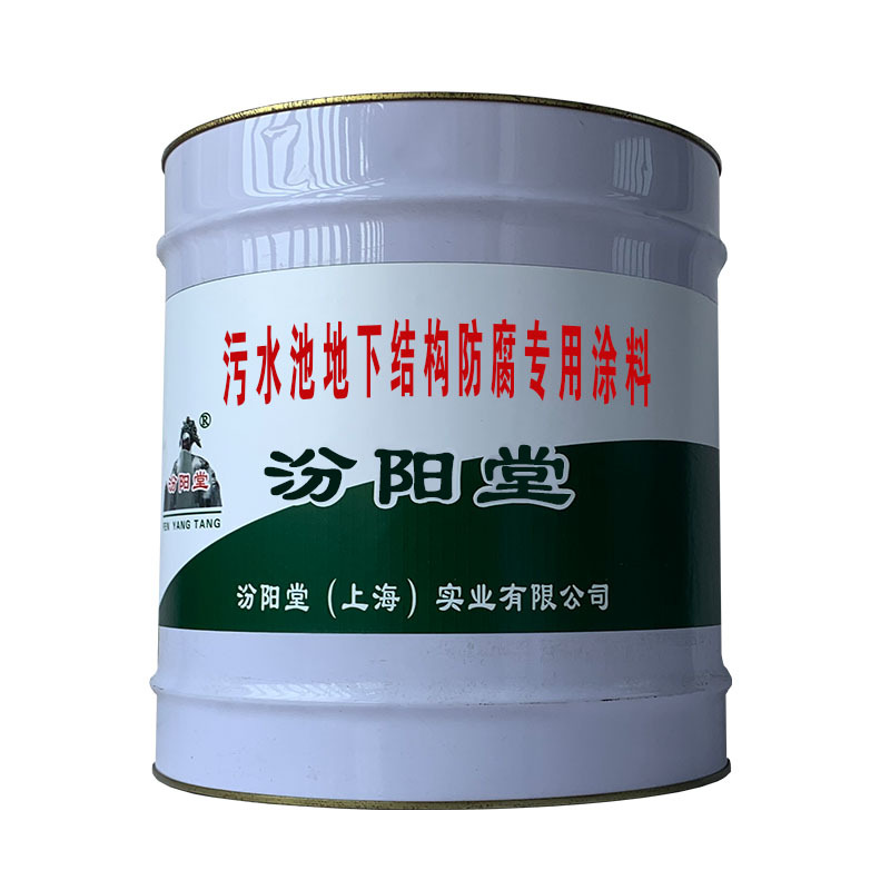污水池地下结构防腐专用涂料，用于化工基础设施、水利工程。