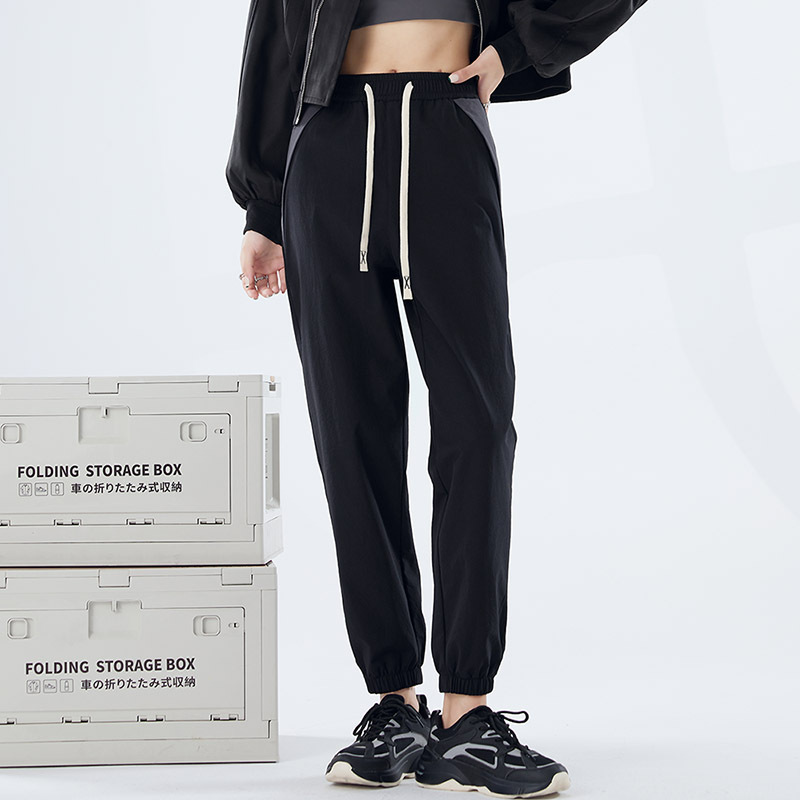 Trendy Brand Woven Neutral Trousers Elasticized Waist Drawstring Design 2022 Autumn New Loose Nicking Trendy Sports Pants