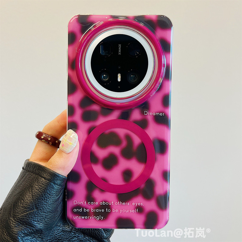 适用华为mate70pro+新款手机壳双层秋冬高级感mate60pro甜酷辣妹豹纹Magsafe磁吸pura70/80ultra硅胶|undefined