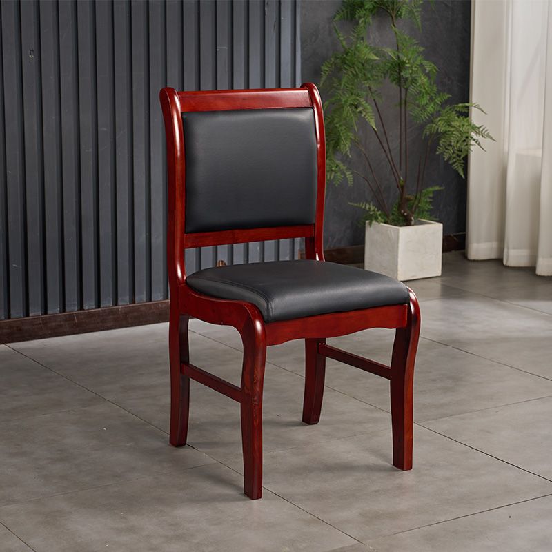 Mesa del jefe Mesa del gerente Mesa del personal Mesa de madera sólida Pintura roja Mesa de oficina de computadora de escritorio para una sola persona image 5