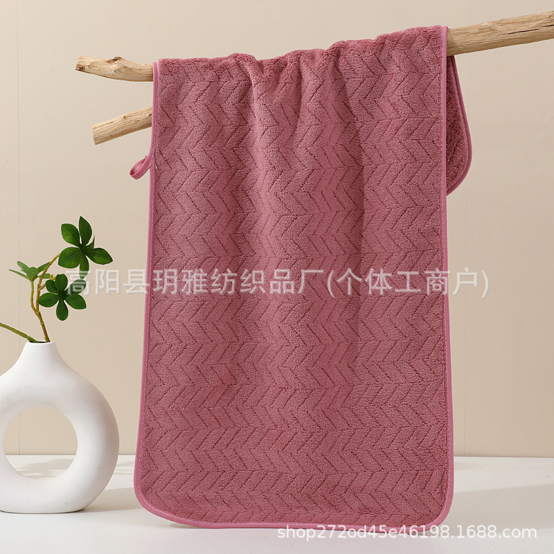 コーラルベルベットタオル 柔らかい 家庭用 小麦の穂状 大人用タオル 吸水速乾 フェイスタオル 大きめ 厚手 バスタオル|undefined