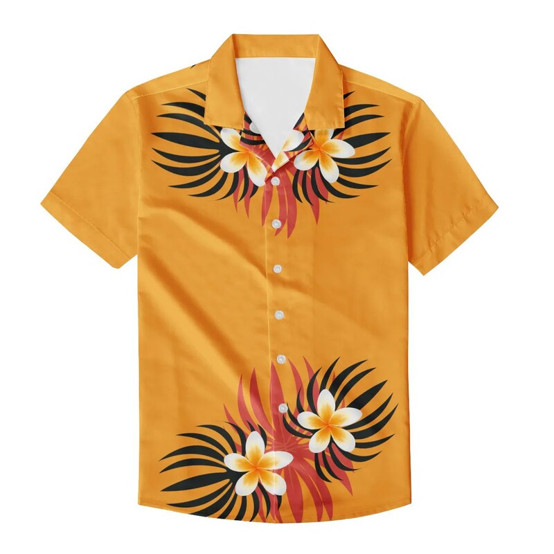 Summer 3D Printed Fashion Harajuku Style Hawaiian Shirt—Beach Button-Down Short-Sleeved Casual Loose Top