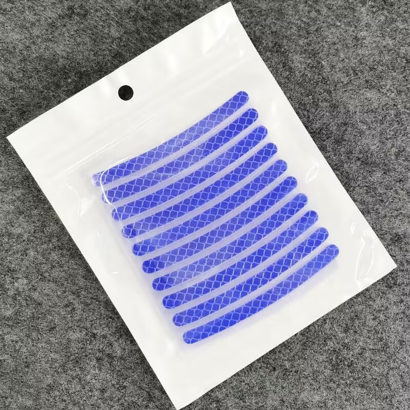 Wheel hub reflective stickers (blue) 20 pieces