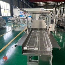 山源牛轧糖巧克力上浆机 自动加热淋巧克力机器 士力架涂层机