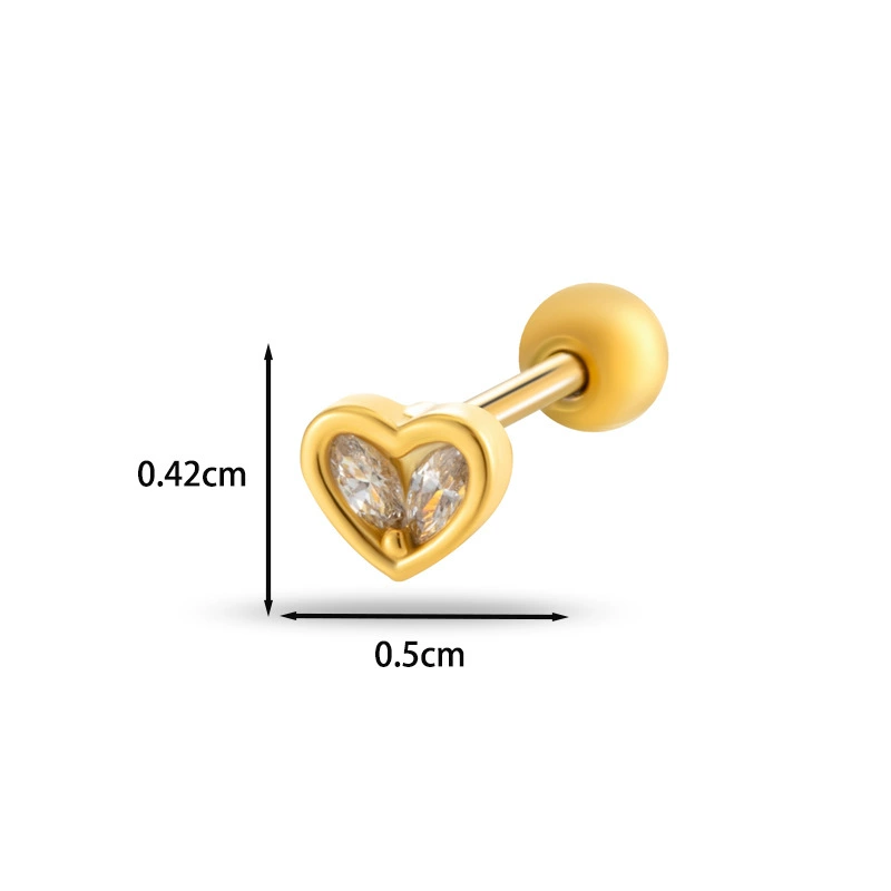 Модная медная универсальная пирсинг из нержавеющей стали, украшенная цветами