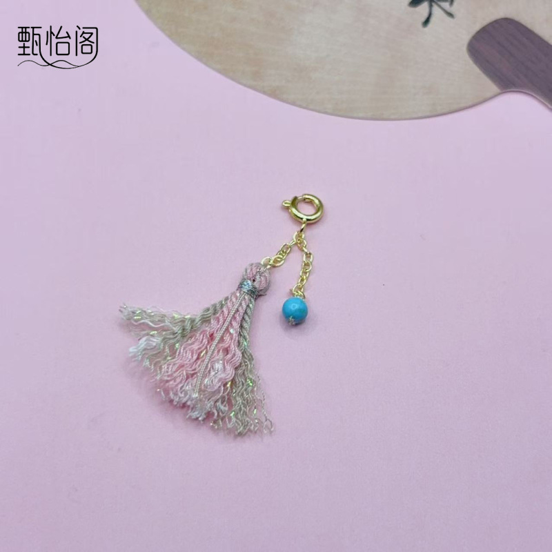 藏式流苏手搓棉线流苏挂件手工大小流苏DIY可穿各种吊坠隔珠|undefined