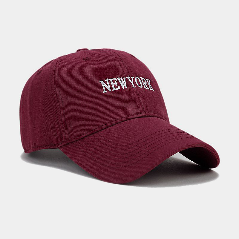 Estilo coreano nuevo NEWYORK bordado suave superior cara de aspecto pequeño casquillo de pico de los hombres y las mujeres de otoño al aire libre sol-prueba gorra de béisbol de moda