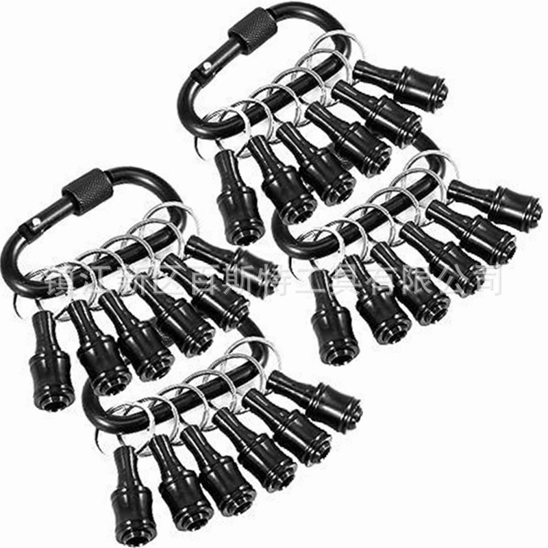 6点セットのカラーキーバックルのポストのロットのポストの登山バックルのセットの1/4六角の柄のドリルの収納のポスト|undefined