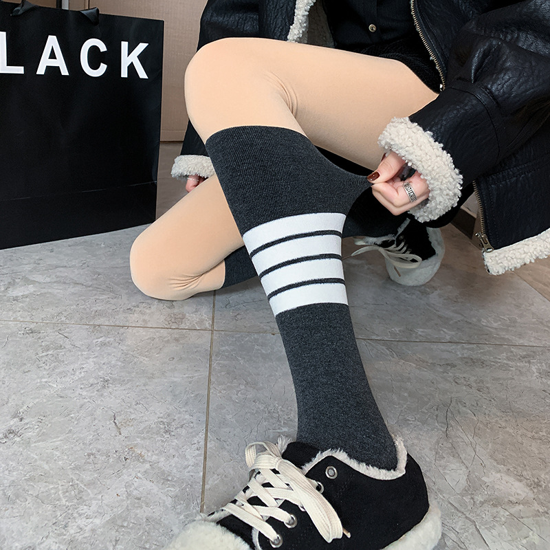 Spliced Bare Leg Artifact Jk Stockings Fake Calf Flesh-colored Nude Spring,Autumn And Winter Leggings Plus Velvet Warm One-piece Pantyhose