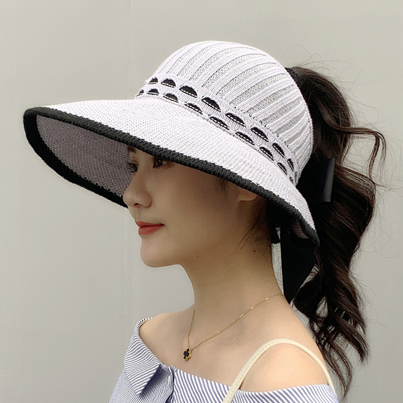 Femmes Pastorale Style Simple Couleur Unie Avant-toit Plat Chapeau De Soleil display picture 2