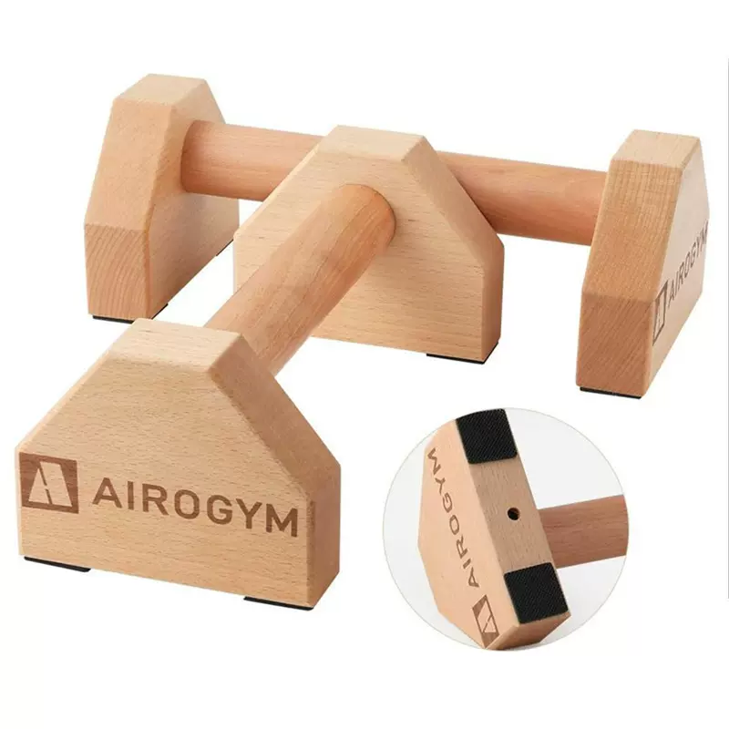 榉木俯卧撑支架 家用实木小型健身器材防滑倒立架可定 制BSCI