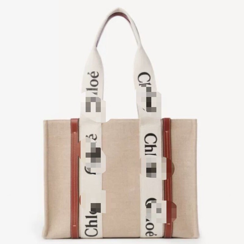 High-end Chloe canvas tote bag, handbag, shoulder bag, crossbody bag for women, versatile, lightweight, large-capacity commuter bag