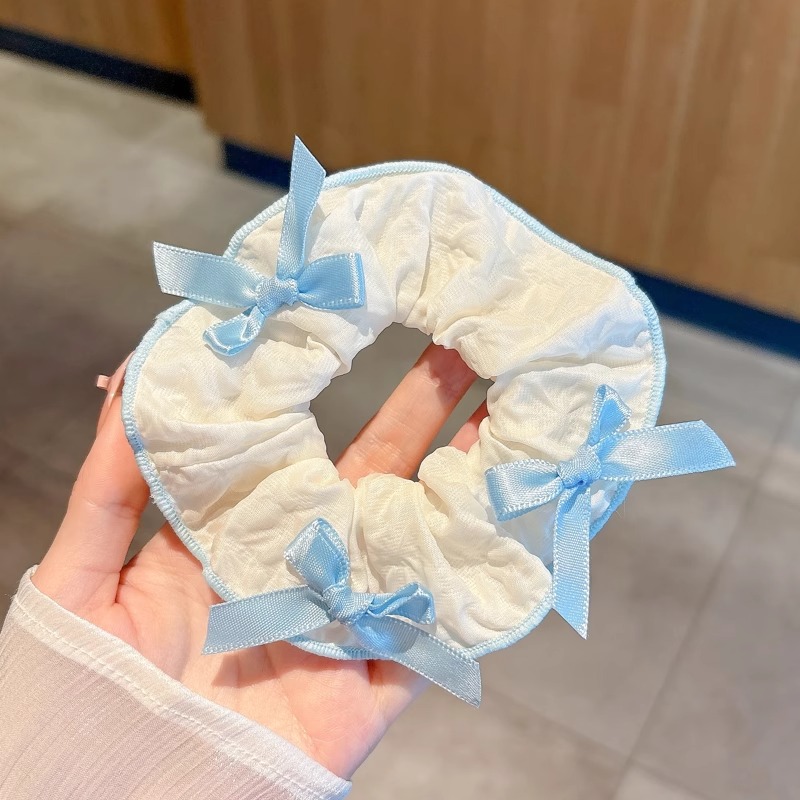 Anillo de cabello de intestino grande colección de anillo de cabello simple y fresco super inmortal flor triturada encaje adornos para el cabello popular cuerda de cabello al por mayor