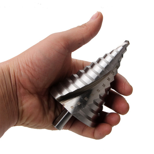 DIY Spiral Groove Step Drill 6-60MM Pagoda Drill 4241 Triangular Shank Open Hole Expansion Tool
