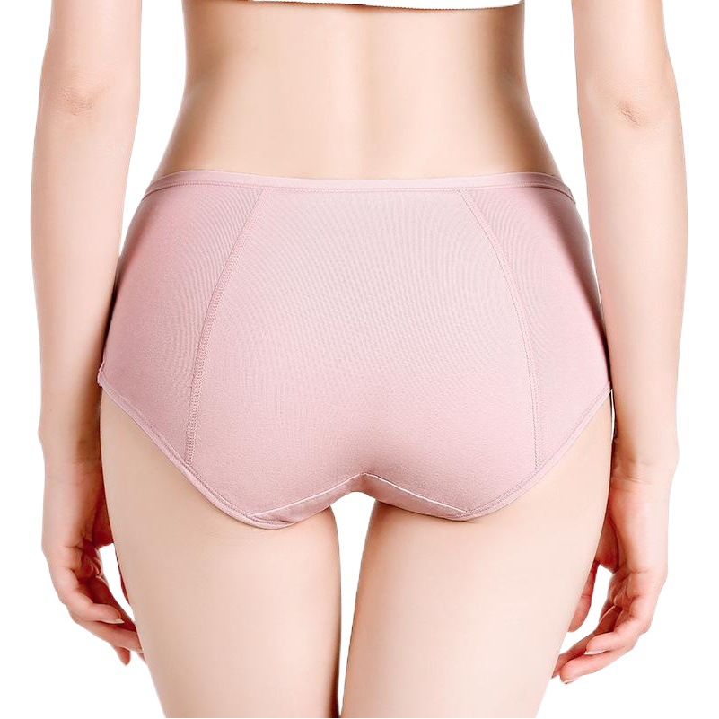 Ropa interior fisiológica de las mujeres de talla grande algodón período menstrual anti-fuga lateral pantalones fisiológicos período menstrual ropa interior anti-fuga lateral delantera y trasera