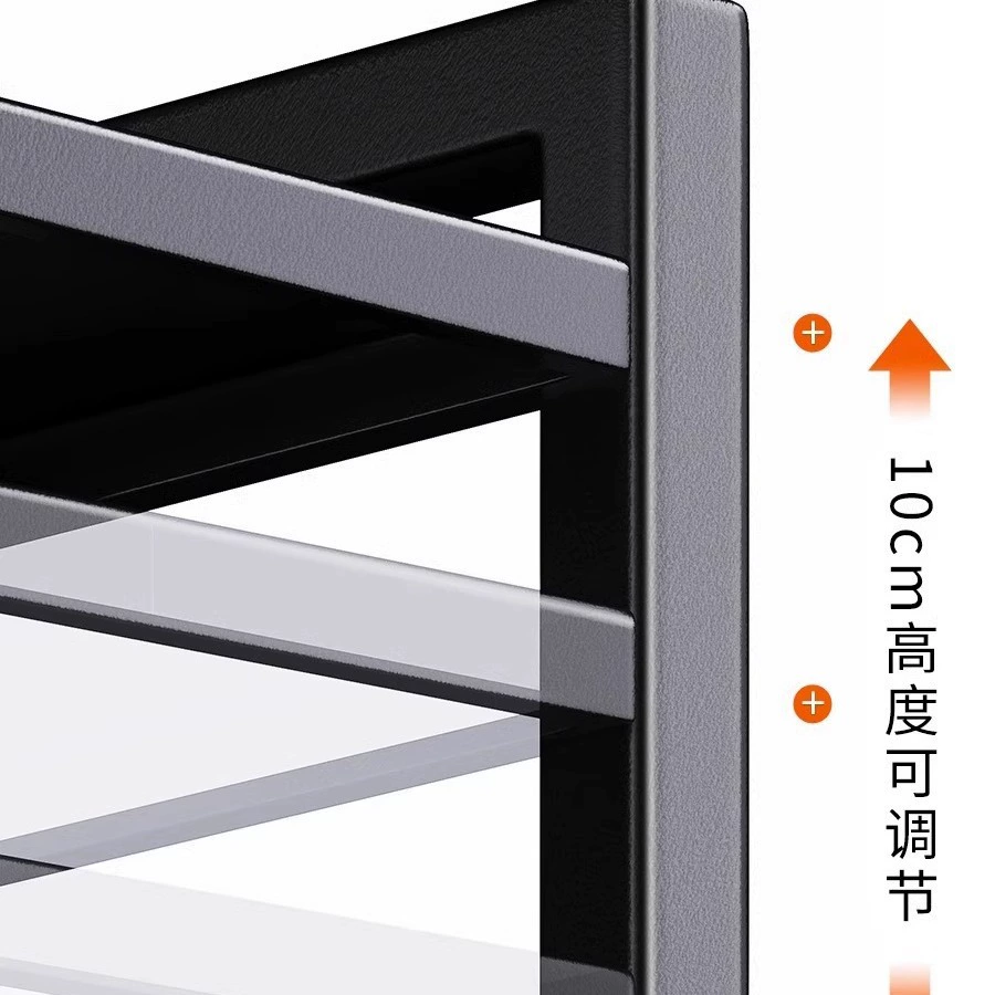 Microwave Shelf Rack, Desktop Adjustable Double-Layer, Thickened Metal, 55–60 cm Options