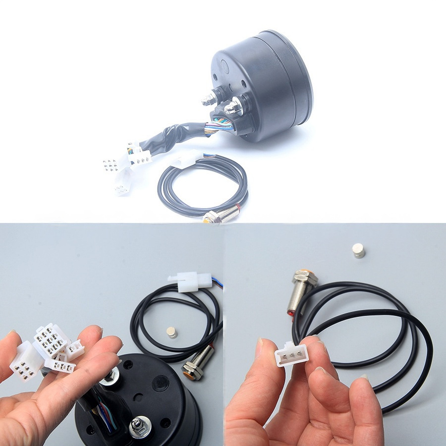 Modified Motorcycle Baboon Lcd Instrument Universal Electronic Tachometer Fuel Gauge Odometer Speedometer Led Fuel Meter