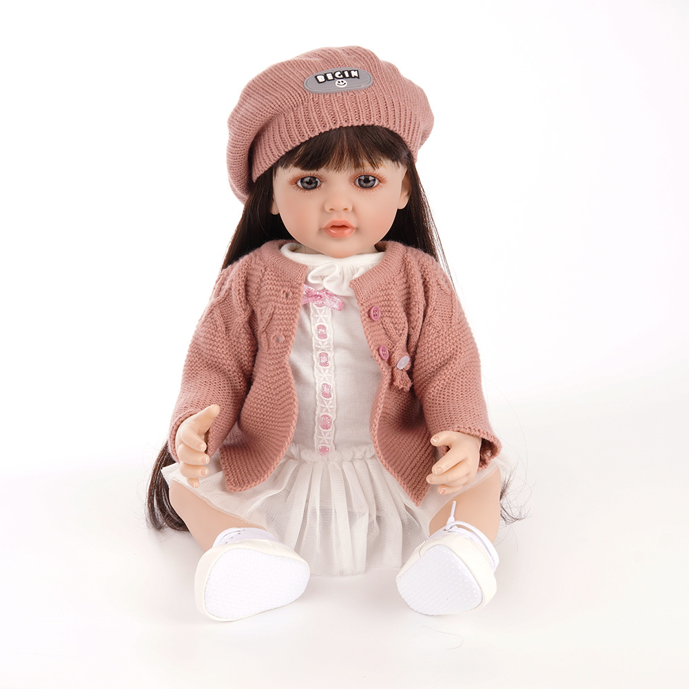 Muñeca Reborn de Simulación de Bebé de 55 cm de Vinilo y Silicona para Niños