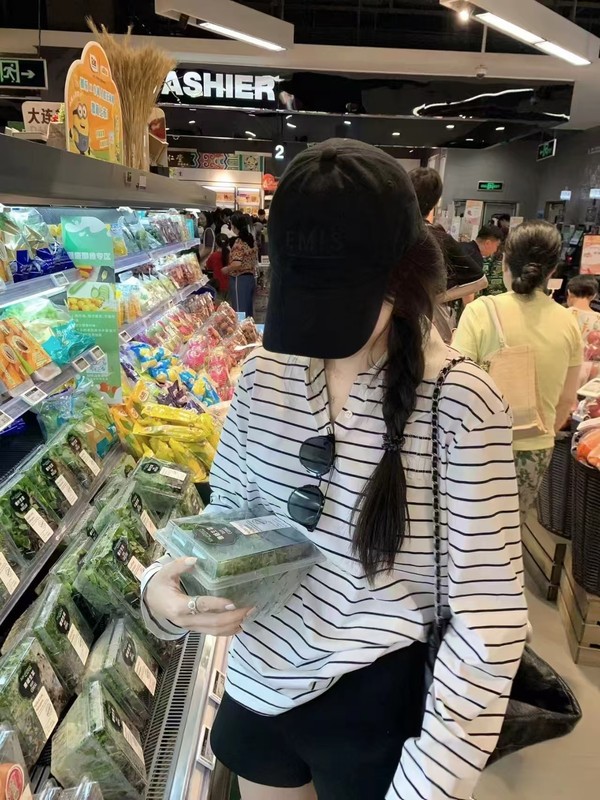 24ss新型ファッションシンプル学院風アルファベット布白い縞ポロシャツ長袖ゆるいtシャツ上着|undefined