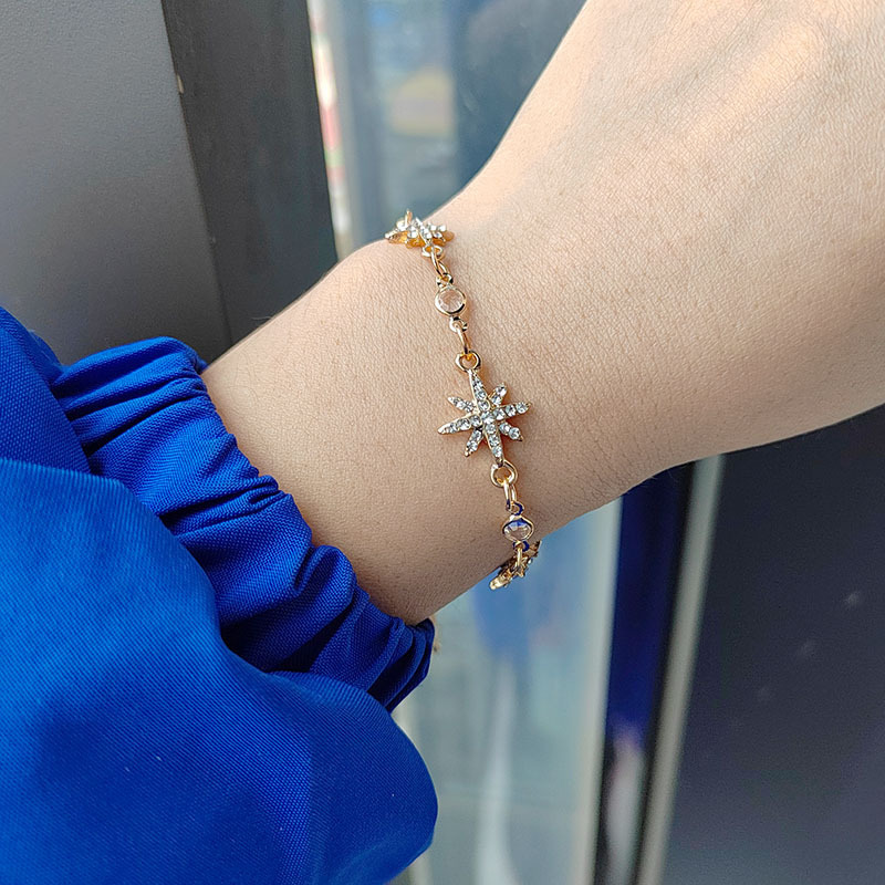 Japanisches und koreanisches Instagram-modisches Perlenarmband, einzigartiges Design, achteckiges Sternarmband, einzigartiger Trend, Armband im kalten Stil_voghion.com