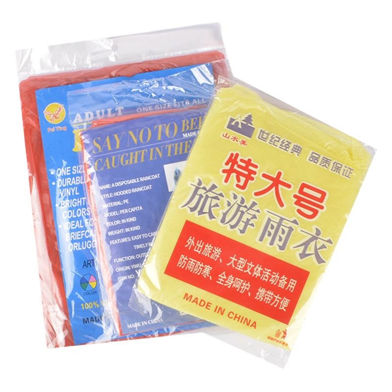 Poncho Impermeable Desechable con Capucha de Plástico para Senderismo y Actividades al Aire Libre image 1
