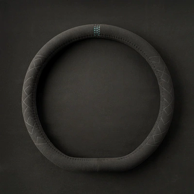Steering wheel cover | four seasons Sports wind - grid-d-type-green-label-38cm