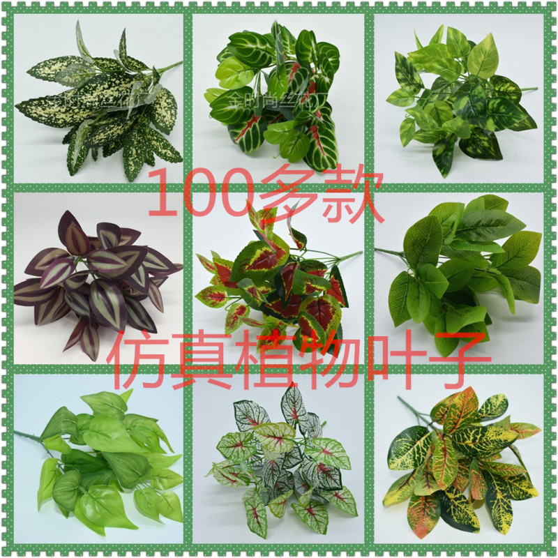 メーカー直販シミュレーション植物プラスチック造花植物壁配材ゴム手触り葉亀背葉緑羅|undefined