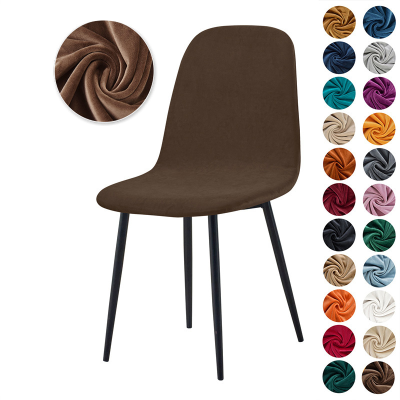 Funda para Silla de Comedor Semicircular de Terciopelo de Zorro Plateado, Transpirable, Antipolvo, para Hogar y Hotel image 14