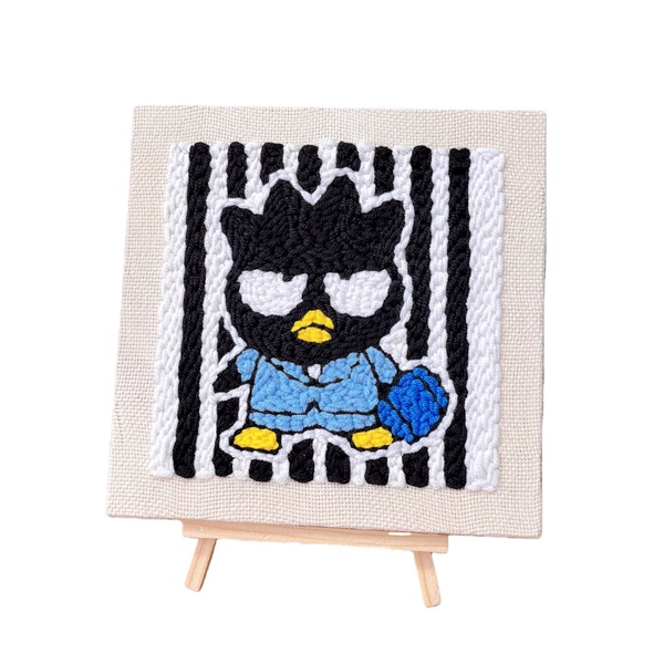 Black and white cool penguin - square frame