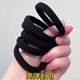 Korean style high ponytail rubber band high elastic durable women's hair band seamless hair rope black towel ring leather band hair accessories