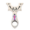 Slingshot stainless steel, street toy with flat rubber bands, new collection, mirror effect