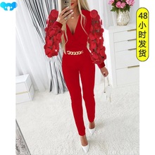 Sweet women's polyester jumpsuit ladies jumpsuitŮb]