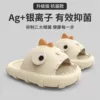 Shark, white slippers